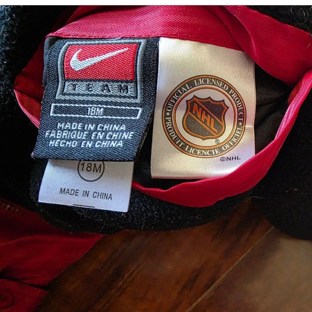 Vgt Nike Detroit Red Wings NHL Kids Red Hooded Fleece Lined Snowsuit Bunting 18M